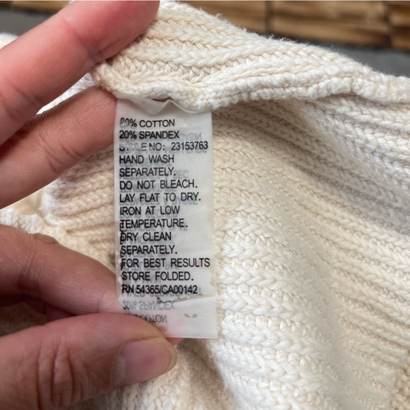 Bianca Nygard 3/4 Length Sleeves Cream Sweater Size Large - Picture 7 of 7